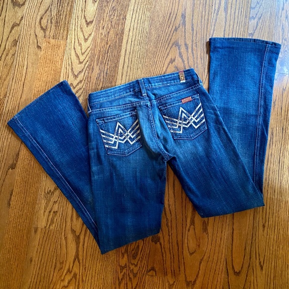 7 For All Mankind Studded A Pocket Bootcut Jeans - Picture 6 of 16
